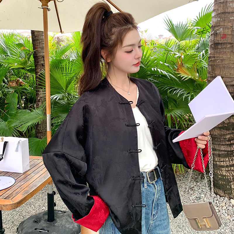 2C085-Q003P140汉服新中式短款盘扣外套K208,女装短外套,2C085