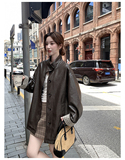 2C291欧美时尚皮风衣外套PF16-P195-K315，女装皮衣，2C291