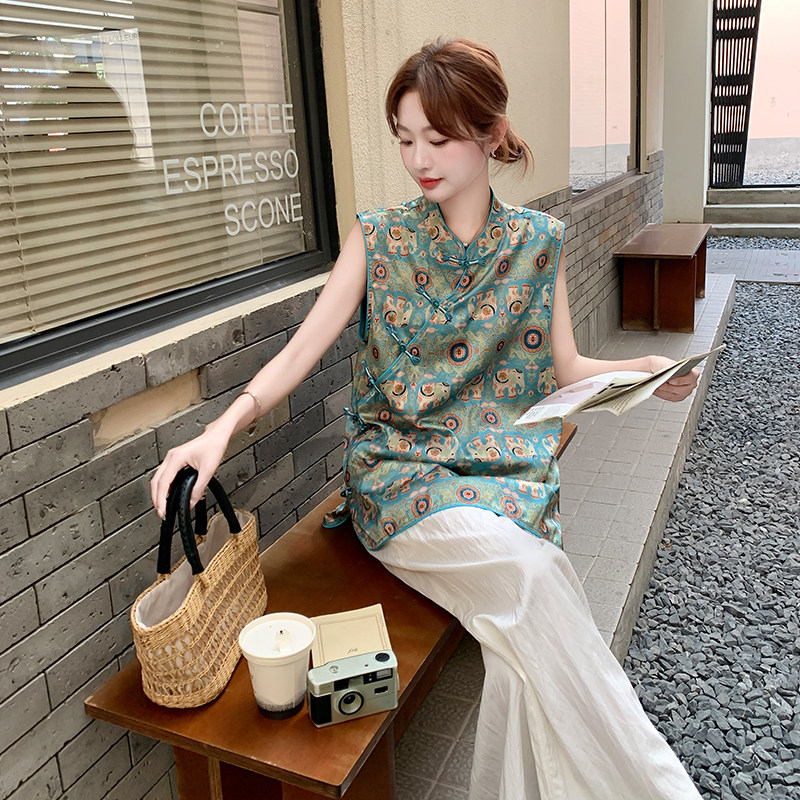 现货中式阔腿裤两件套装980/P165/K248,女装套装/套裙,2D109