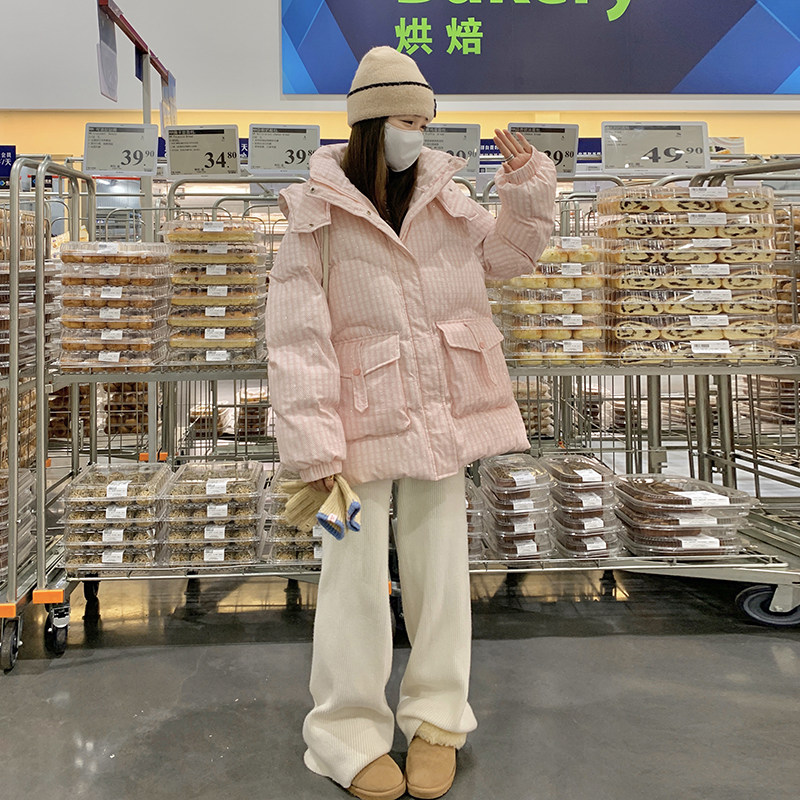 现货粉色羽绒服90白鸭绒2025冬季新款B173-83301-P295-K428,女装羽绒服,2B222
