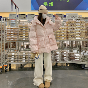 现货 粉色羽绒服90白鸭绒2025冬季新款 B173-83301-P295-K428图片