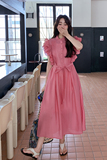 今日新品粉色设计款连衣裙宽松A字裙2C275-5519-P145-K238，女装连衣裙，2C275