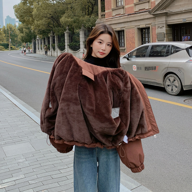 【新品】2025新款女装韩版休闲加绒棉衣外套266-P150-K220图片