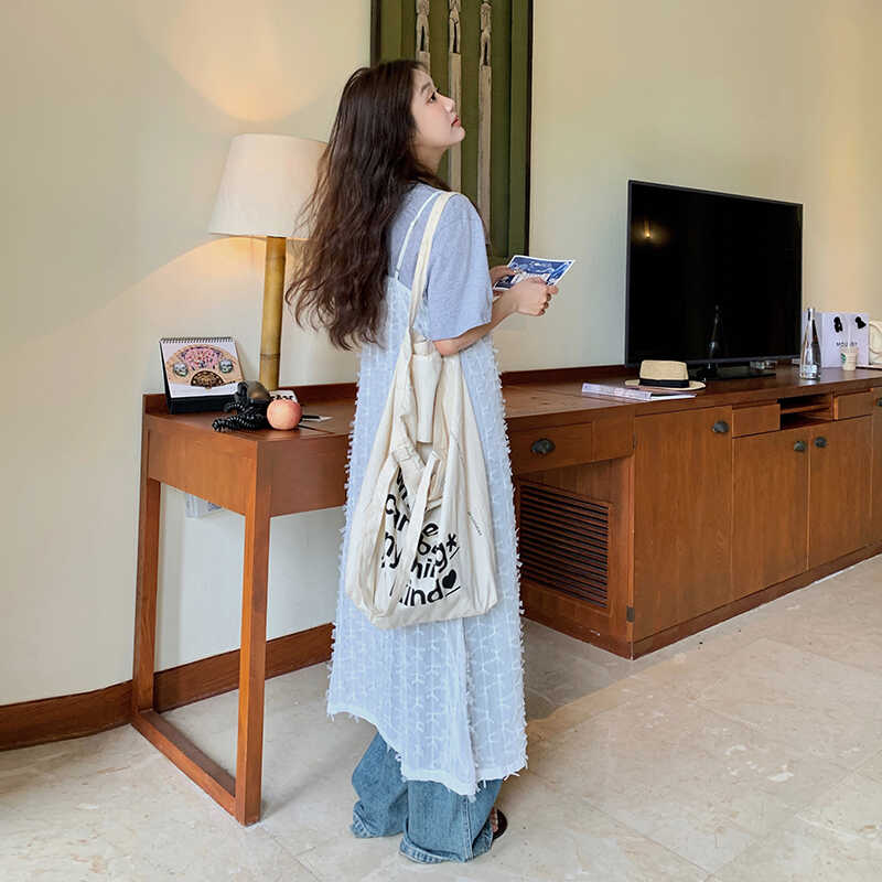 2025新款叠穿外穿网纱V领吊带背心连衣裙女P85-135套装P115-k169,女装连衣裙,2C299