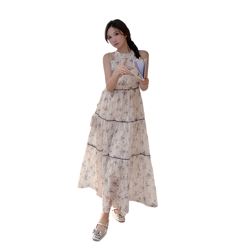 【新款】洋气显瘦挂脖连衣裙088-6626p105k158,女装连衣裙,2C088
