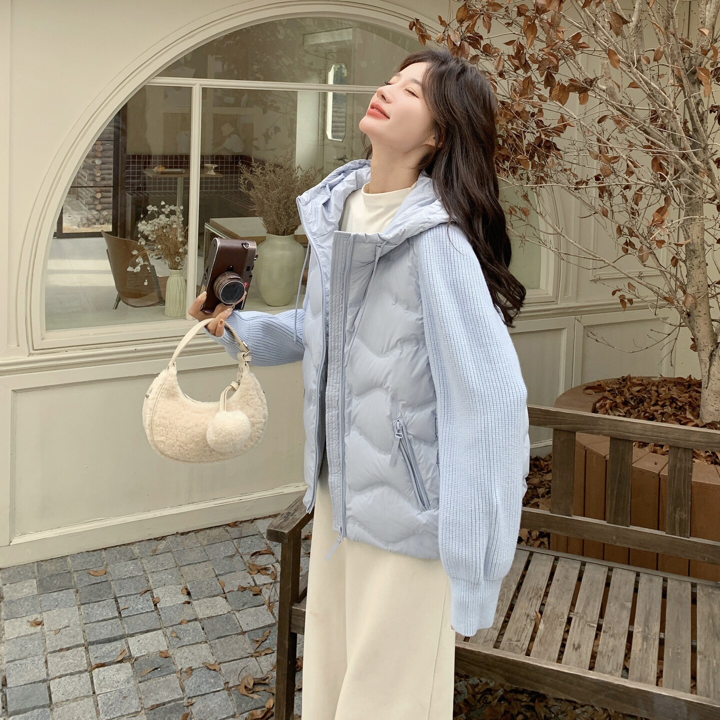 2025冬季羽绒服90白鸭绒针织袖短款连帽RF2C290-6889#-P290-K435,女装羽绒服,2C290