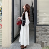 法式黑色马甲连衣裙两件套女春秋2025新款优雅气质超火裙子高级感，女装套装/套裙，2C177
