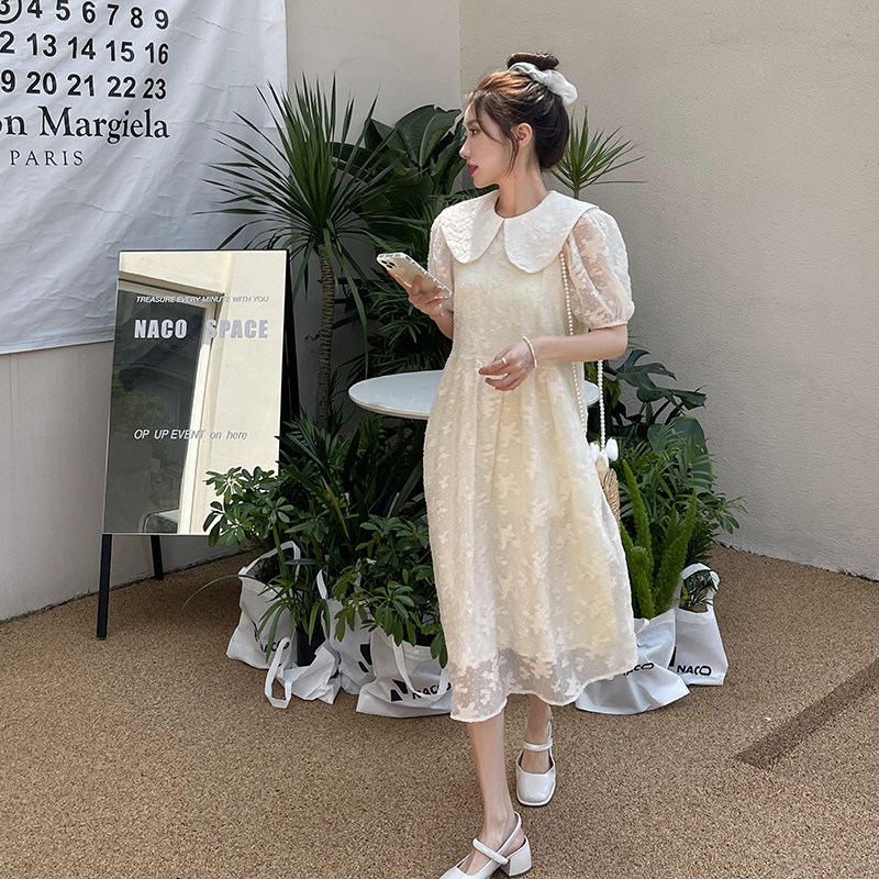 【货货！！761P105K158】夏季新款娃娃领雪纺连衣裙,女装连衣裙,2C037