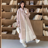 新款韩系慵懒风中长款宽松风衣单排扣外套2B235-9151-P165-K238，女装风衣，2B235
