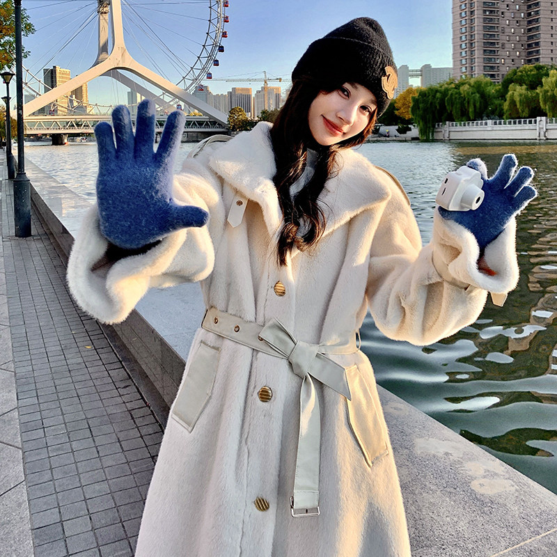 冬季新款皮毛一体大衣外套 2C018-1835-P215 K318图片