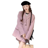 【春款现货】新品粉紫色复古西装套装088-7738P185K258，女装套装/套裙，2C088