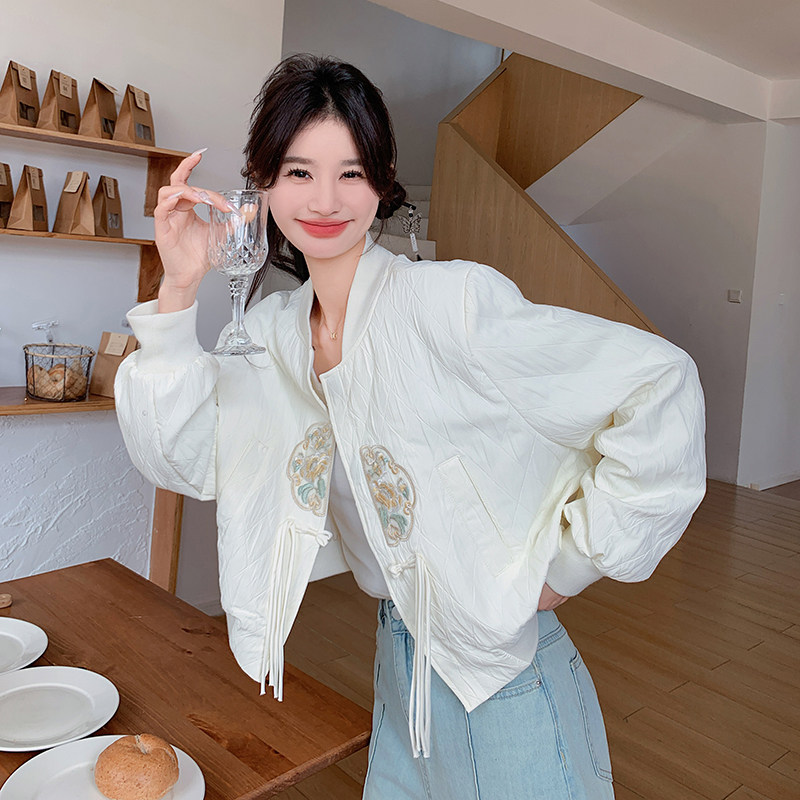 现货！24新款新中式风绣花棒球服外套1C086-633-P130-K188,女装短外套,2D044