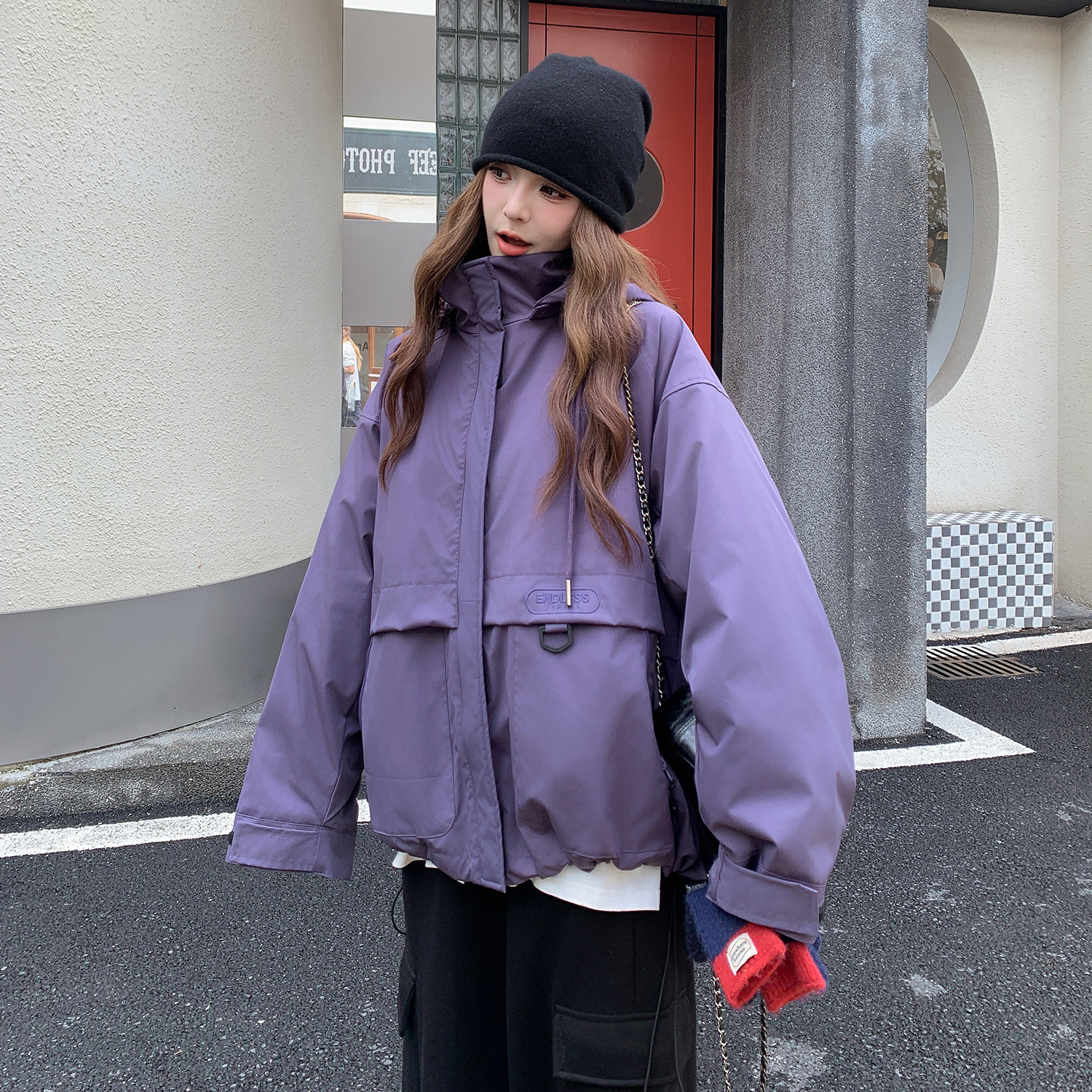 现货-可拆卸帽设计三防面料冲锋衣羽绒服2B154-WT730-P295-K470,女装羽绒服,2B154
