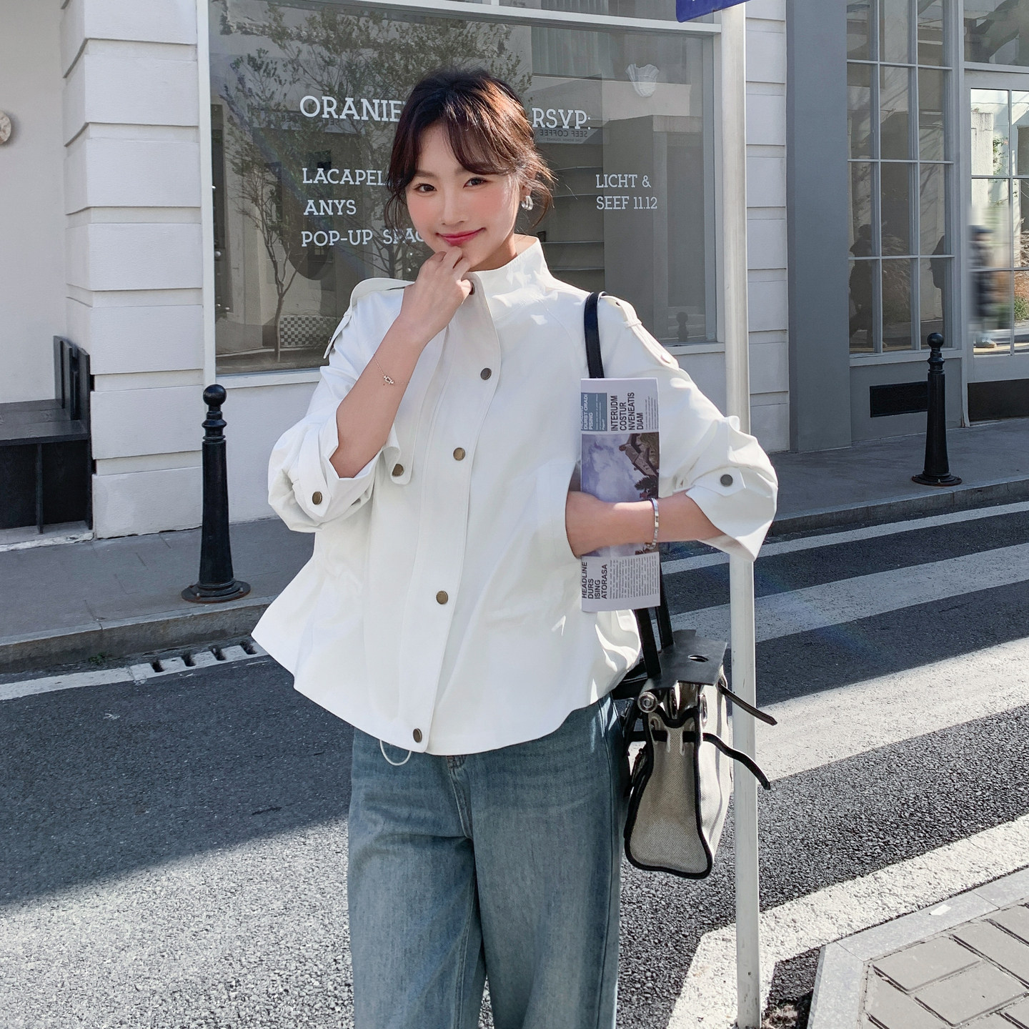 独特漂亮小个子炸街短外套女2026年春季新款韩版穿搭休闲风衣,女装风衣,2D036