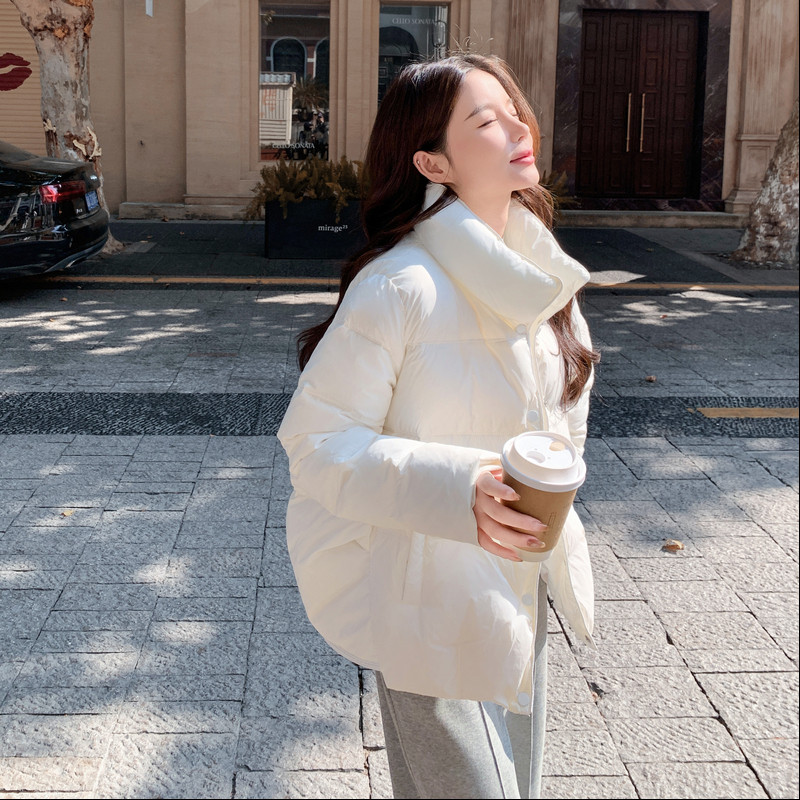 立领泡芙羽绒服女冬季短款加厚小个子轻便外套2580-P265-K338,女装羽绒服,2B140