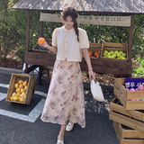现货：24年夏装新款新中式风版型两件套装裙2C135-5056P145K208，女装套装/套裙，2C135
