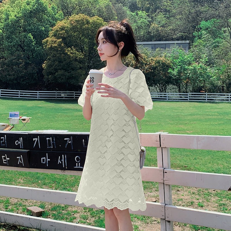 现货主推款时尚气质小香风刺绣蕾丝连衣裙C029,女装连衣裙,2C029