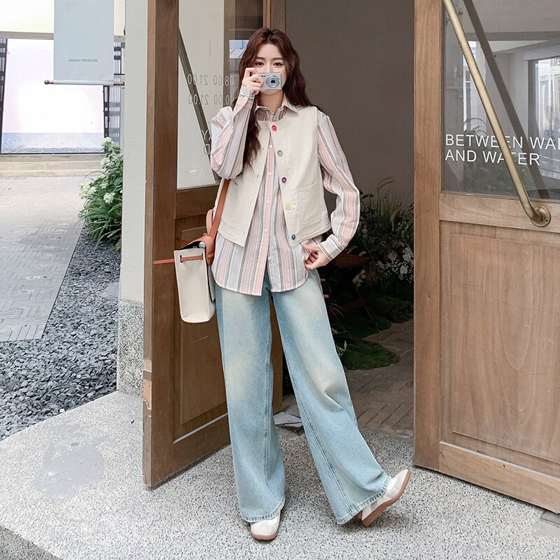 背心加衬衣两件套8811P165K248,女装短外套,2C323