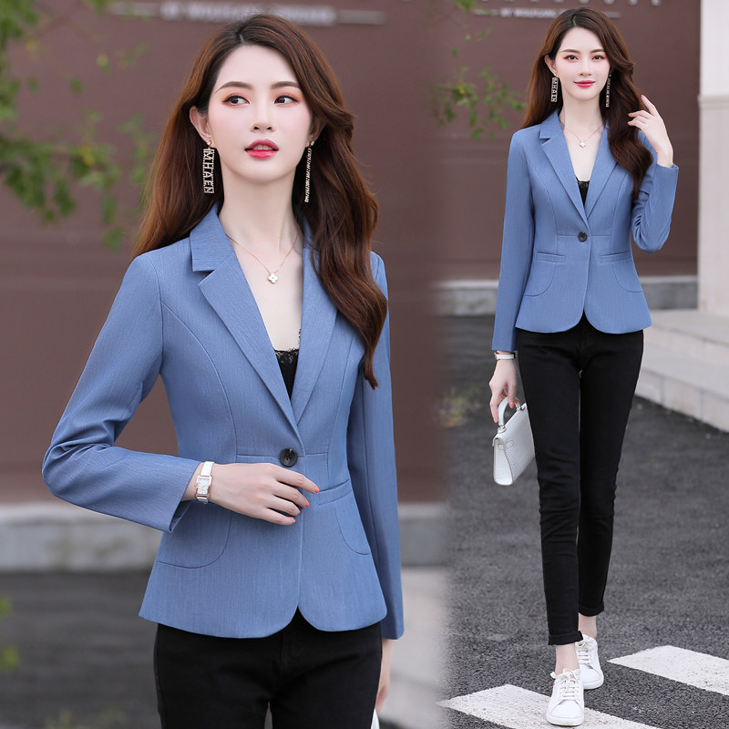 小个子短款西装外套女2025春秋新款修身显瘦收腰薄款外搭西服上衣图片