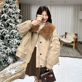 韩版宽松显瘦保暖羽绒服女冬季短款休闲90白鸭绒加厚毛领外套，女装羽绒服，2C166