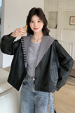 连帽短款外套女早春秋2025新款短款小个子miu系甜美夹克上衣，女装短外套，2C177