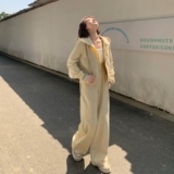 主推现货黄色连帽针织卫衣套装女2D036-8023-p165-k248，女装套装/套裙，2D036