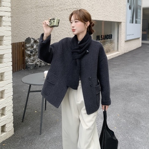 双面羊绒大衣女2026冬季新款小个子毛呢外套2C227/3319/P265K338图片