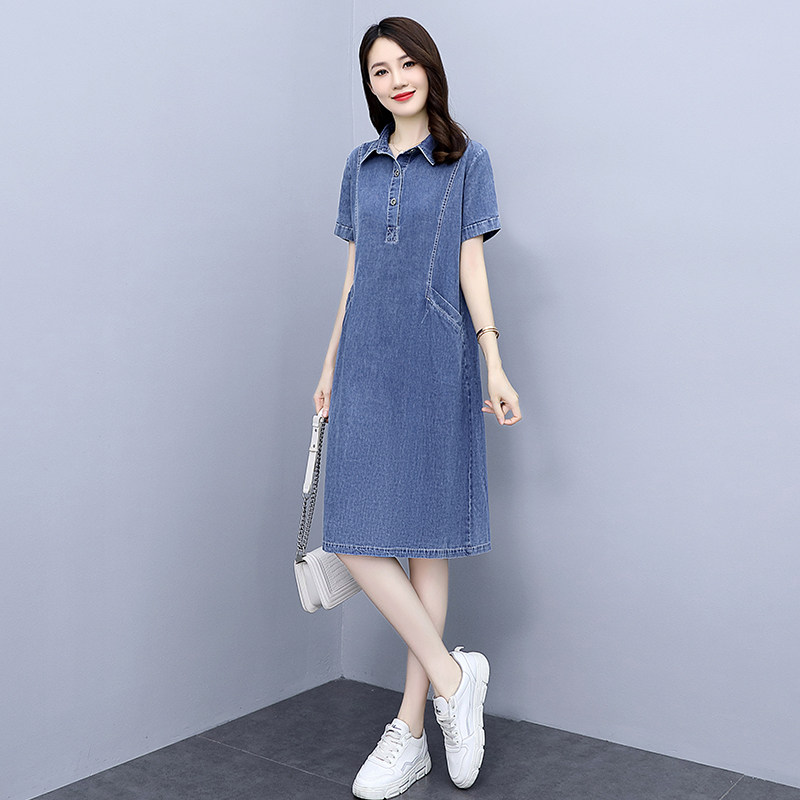 2025年夏季新款牛仔连衣裙洋气时尚宽松版中长款,女装毛呢外套,新感觉