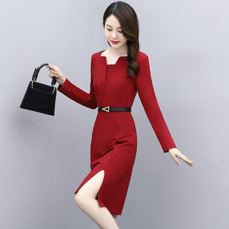 2025春秋季新款气质时尚优雅连衣裙，女装连衣裙，梦依缘,女装连衣裙,梦依缘
