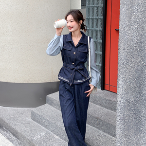 【新款，现货】26春牛仔衬衣马甲拼接假两件套2C215-P205-K328图片