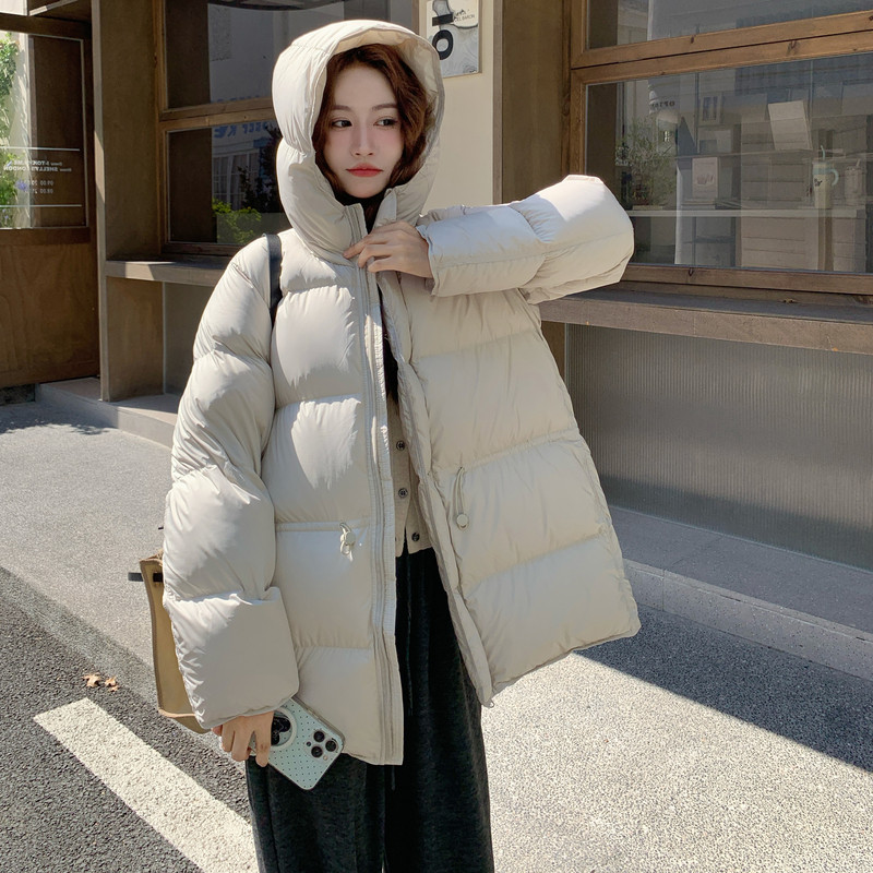 【新品】云感连帽抽绳收腰羽绒服(90绒)2C016-9043-P355-K498,女装羽绒服,2C016