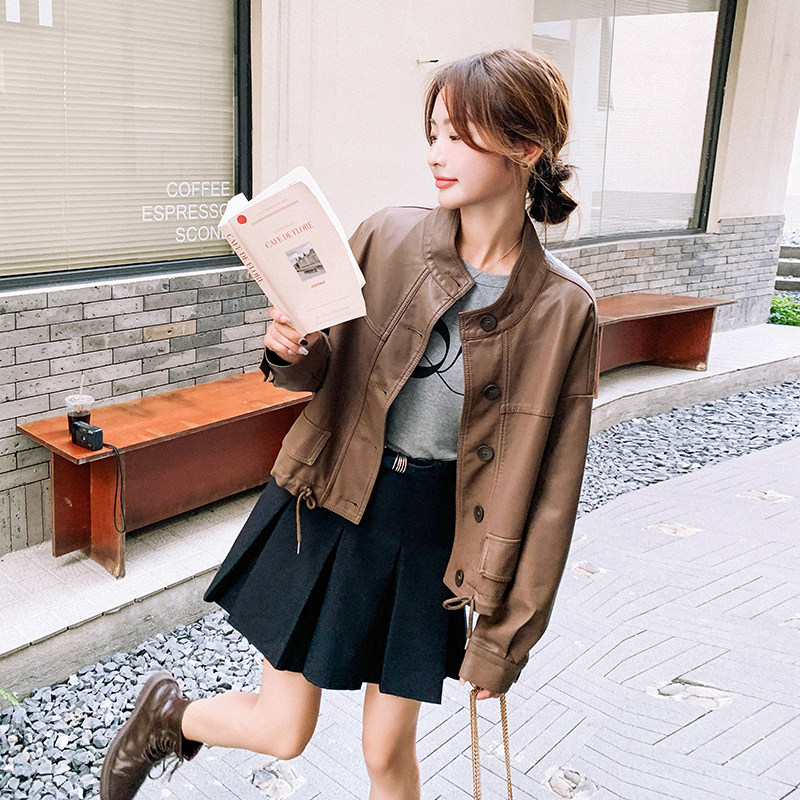 【新款】现货附买家秀2025秋季皮衣外套2C075-205-P145-K198,女装短外套,2C075