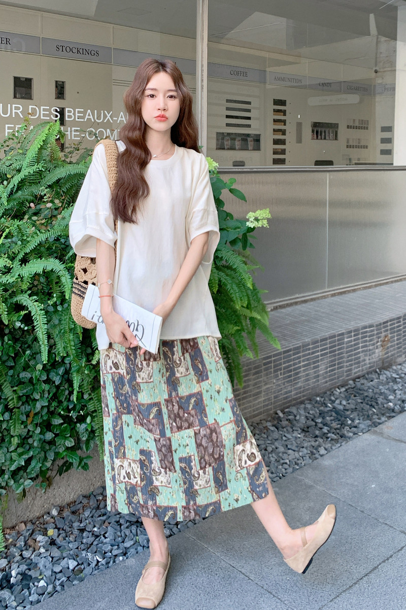 宽松新款漂亮遮肚子今年流行的时尚白色亚麻上衣女夏法式小资小衫,女装套装/套裙,2C218