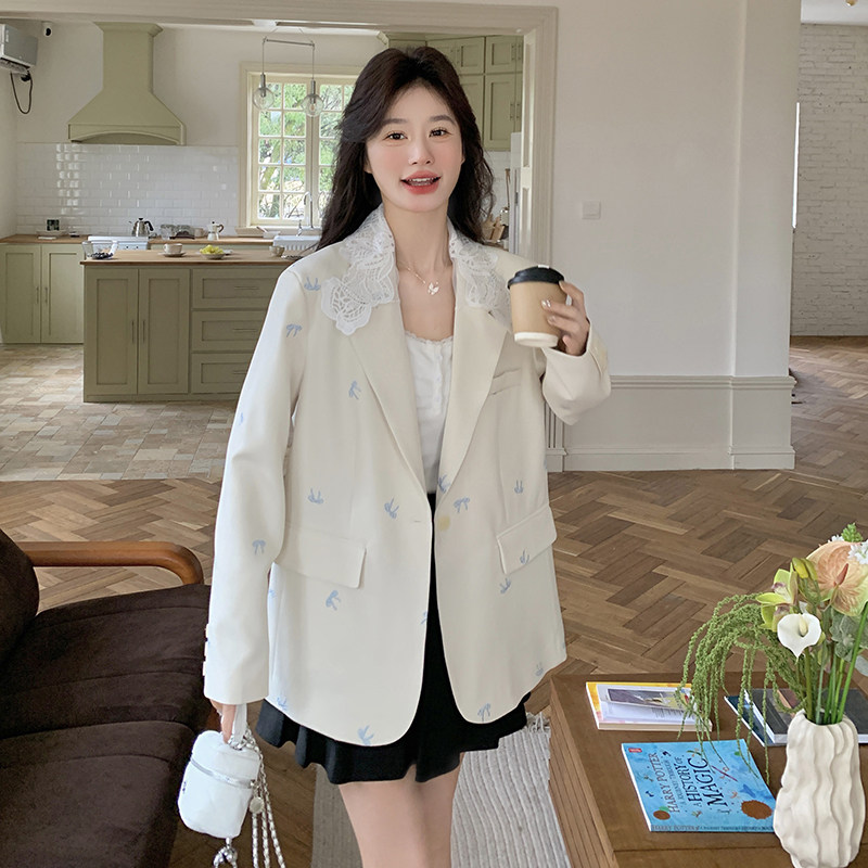 【现货】高品质可拆卸蕾丝刺绣小西装2C0592513P135K188,女装西装,2C059
