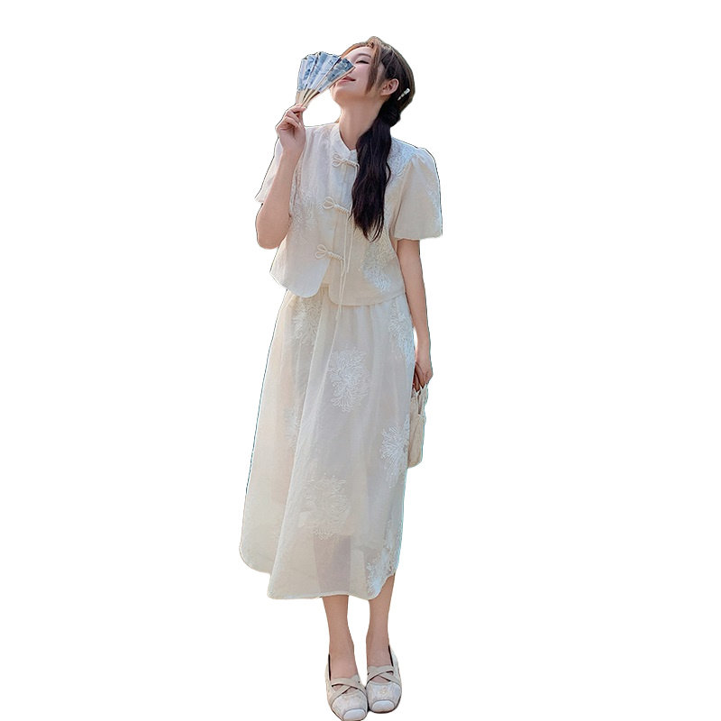 【现货】时尚套装女2025夏新款刺绣两件套裙2C227/2517/P135K188,女装套装/套裙,2C227