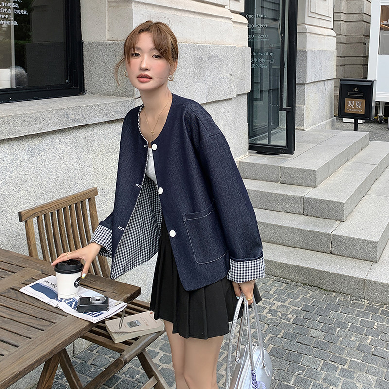 现货两面穿短外套宽松休闲气质2C206-L15-P135-K188,女装短外套,2C206