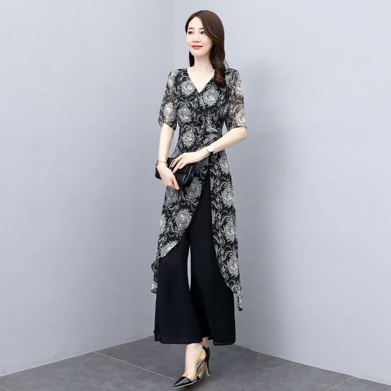 优雅时尚潮流套装/套裙短袖2025年夏季中长款休闲，女装套装/套裙，自然秀,女装套装/套裙,自然秀