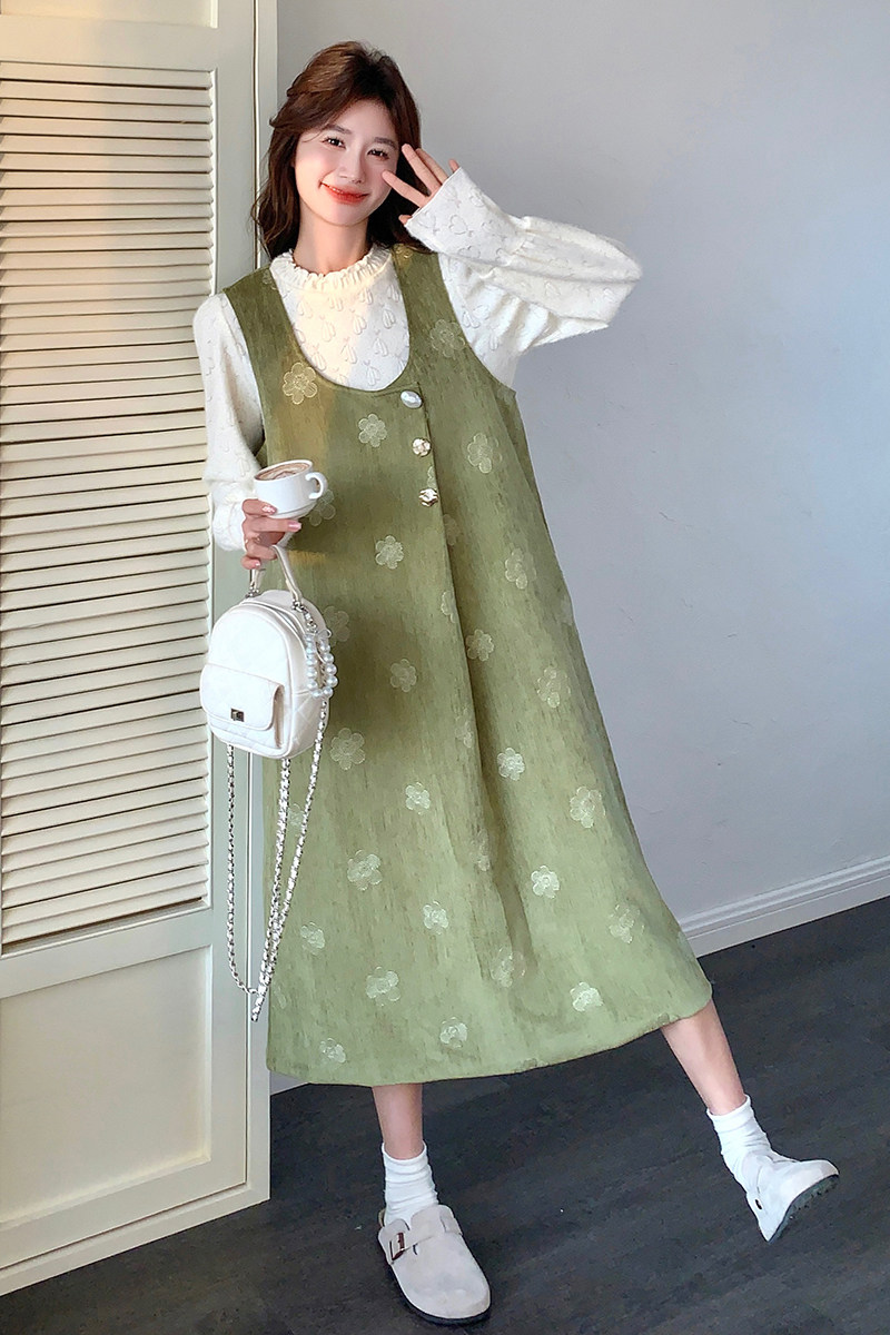 现货蕾丝打底衫＋绣花背心裙套装2C117-1750P165K238,女装套装/套裙,2C117