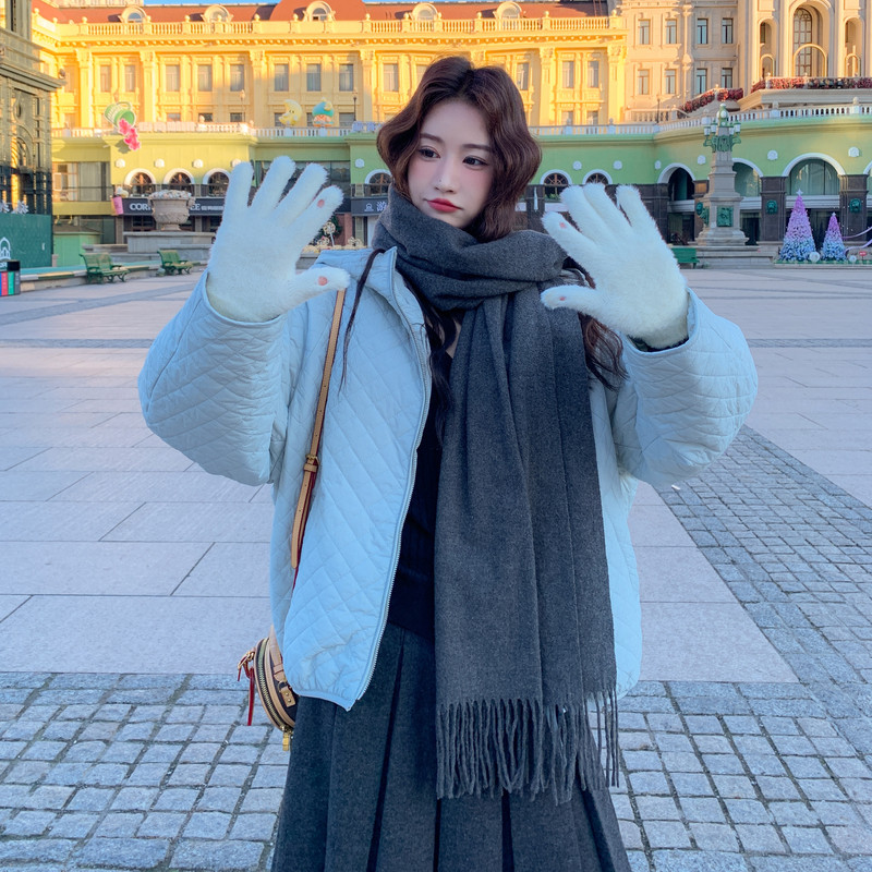 菱格羽绒服外套女2025新款秋冬加厚小个子高级感气质百搭夹克上衣图片