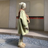 【现货】针织帽双面尼大衣D207P265K378，女装毛呢外套，2D008