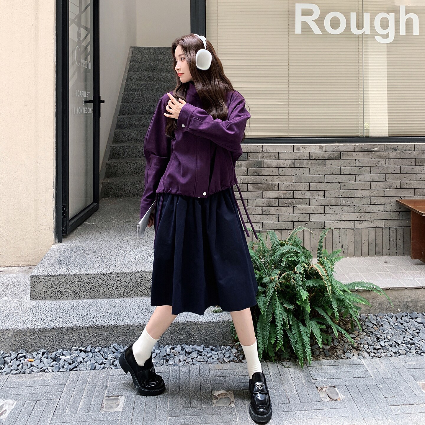 【新款】5天内出货加厚麂皮绒连身袖外套D63 P155K238图片