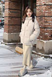 2025冬装新款韩版加厚宽松休闲短款连帽面包服棉服外套，女装棉衣/棉服，2D148