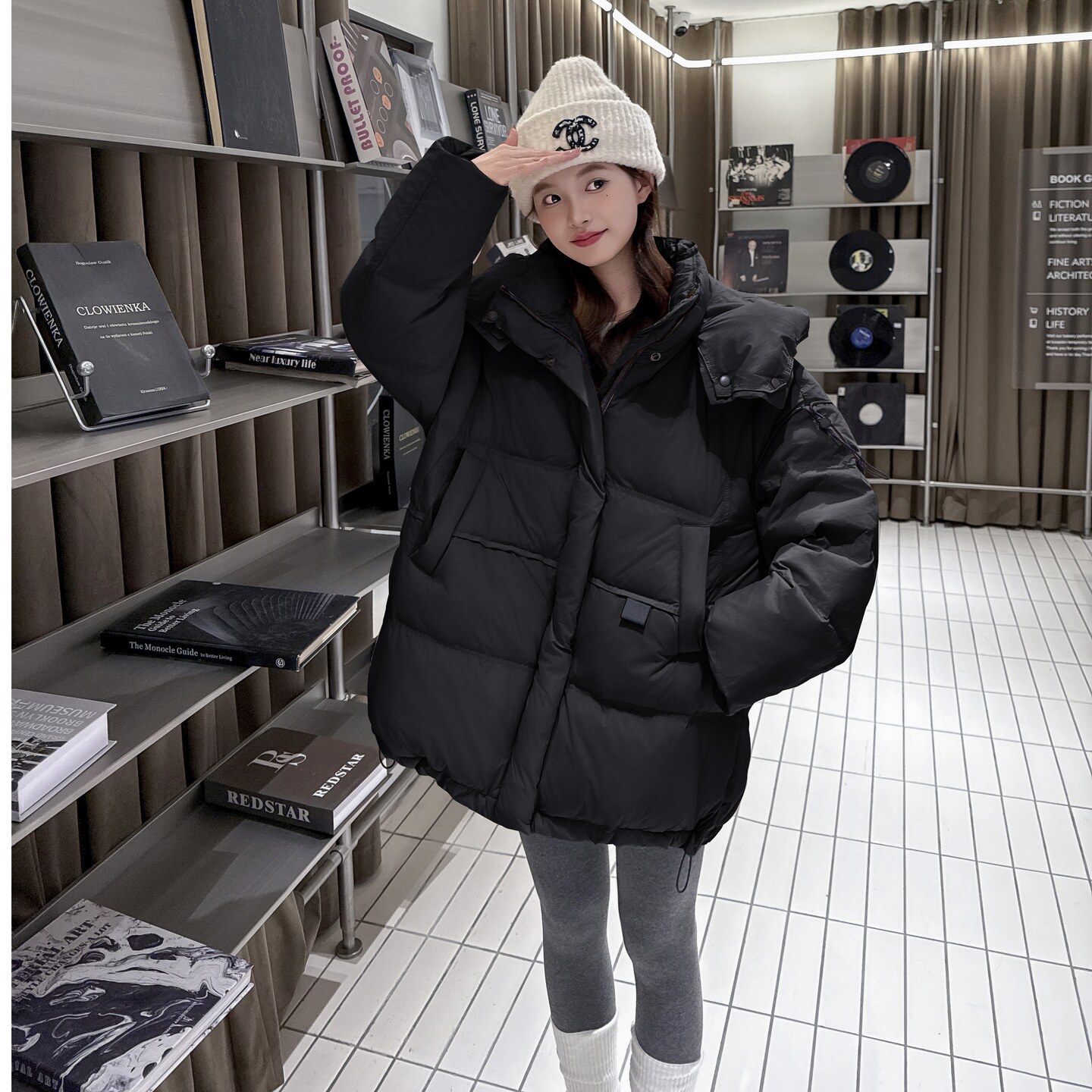 韩系连帽羽绒服外套女冬季2025新款轻薄白鸭绒小个子高级感面包服,女装羽绒服,2D035