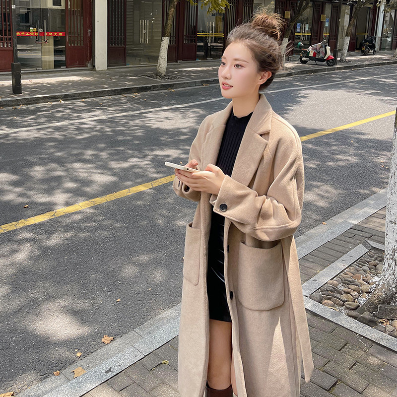 D585_P155_控228羊毛纯色大衣女,女装毛呢外套,2C370