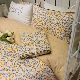 Bình dị nhỏ bông tươi bốn mảnh bông twill quilt bìa tấm quilt lady phong cách giường - Bộ đồ giường bốn mảnh