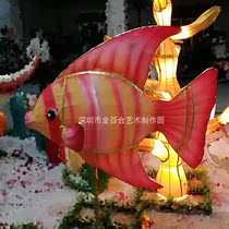Sea fish lantern Custom sea fish flower lamp decoration outdoor indoor waterproof lamp group Marine life aquatic plants jellyfish