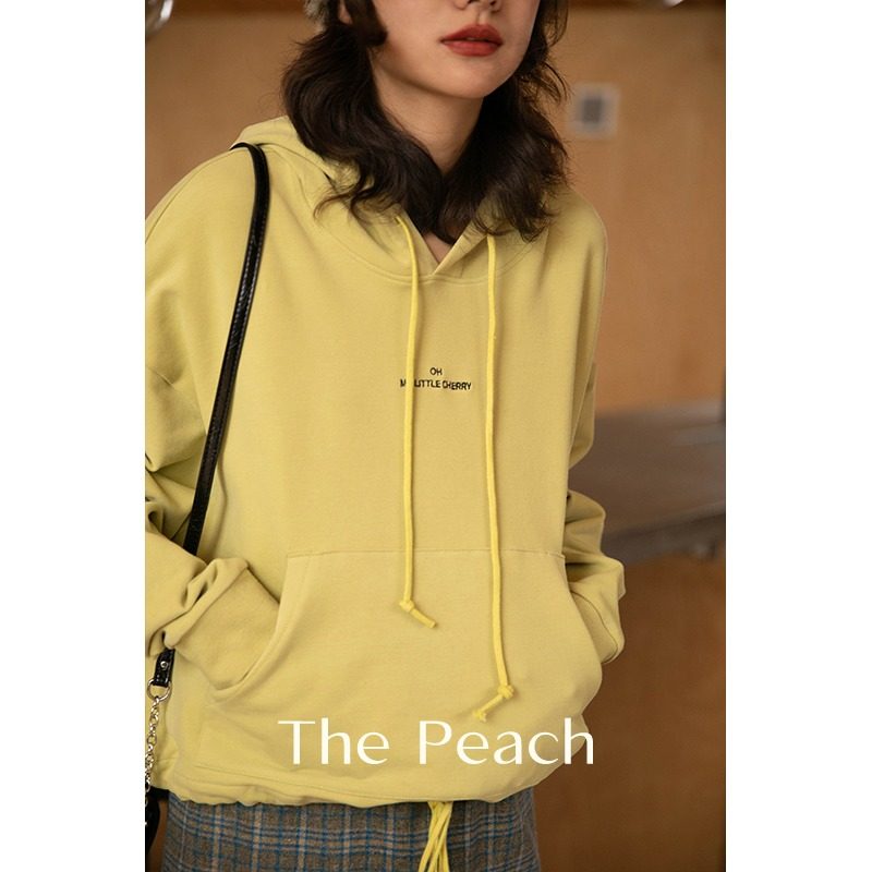 MICHELLLY MO Inprint with a hat-shaped oversize sweatshirt