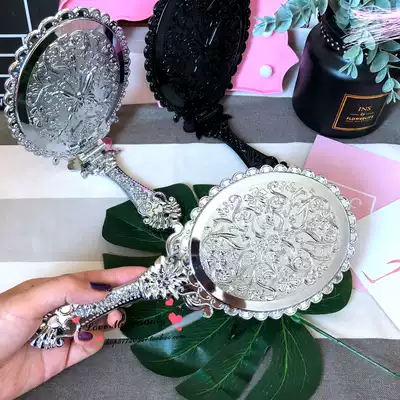 South Korea imported rose style retro makeup table handle mirror folding mirror Korean drama Princess same style