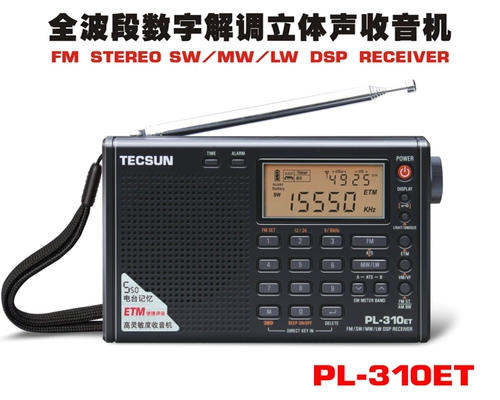 Desheng Radio PL-310ET Портативные студенческие экзамены многополосный снос DSP Radio
