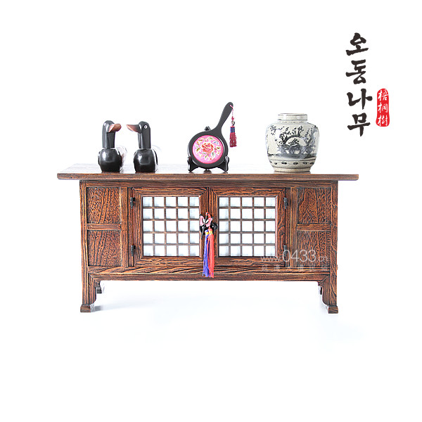Joseon Wutong traditional furniture 1514 no drawer door cabinet strip window 890 * 350 * 423mm
